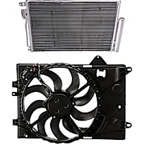 2-Piece Kit Radiator Fan 1.8L 4Cyl, Manual or Automatic Transmission, Single fan,  Includes (1) A/C Condenser and (1) Radiator Fan