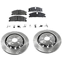 Front Brake Disc and Pad Kit, Plain Surface, 5 Lugs, Ceramic, For Models with Heavy Duty Brake, Pro-Line Series