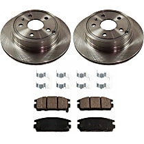 Rear Brake Disc and Pad Kit, Plain Surface, 5 Lugs, 303.02 mm, Ceramic, Pro-Line Series
