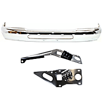 3-Piece Kit Front Bumper, Chrome, Includes (1) Bumper and (2) Bumper Bracket