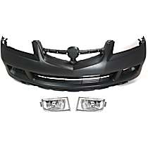 3-Piece Kit Front Primed Bumper Cover,  Includes (1) Bumper Cover and (2) Fog Light