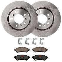 KIT-072524-231 Front Brake Disc and Pad Kit, 2-Wheel Set, Plain Surface, 5 Lugs, Ceramic, includes Brake Disc and Brake Pad Set