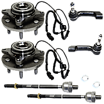6-Piece Kit, Front, Driver And Passenger Side Suspension Kit, Includes Ball Joint And Wheel Hub