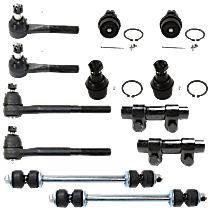 12-Piece Kit Front Suspension Kit, Rear Wheel Drive, With Solid  Axle, With Independent  Suspension, Contains Oversized 7/16 (in) Bolt for Durability,  Includes (4) Ball Joint, (2) Sway Bar Link, (2) Tie Rod Adjusting Sleeve, and (4) Tie Rod End