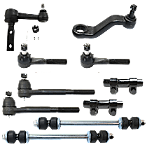 10-Piece Kit Front Suspension Kit,  Includes (1) Idler Arm, (1) Pitman Arm, (2) Sway Bar Link, (2) Tie Rod Adjusting Sleeve, and (4) Tie Rod End
