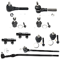 10-Piece Kit, Front, Driver And Passenger Side Suspension Kit, Includes Ball Joint, Tie Rod Adjusting Sleeve, And Tie Rod End
