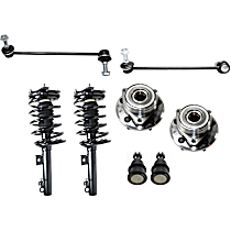 8-Piece Kit Suspension Kit,  Includes (2) Ball Joint, (2) Loaded Strut, (2) Sway Bar Link, and (2) Wheel Hub