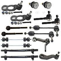 16-Piece Kit Suspension Kit,  Includes (4) Ball Joint, (1) Idler Arm, (1) Pitman Arm, (4) Sway Bar Link, (2) Tie Rod Adjusting Sleeve, and (4) Tie Rod End - 