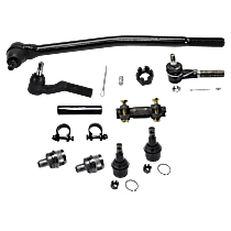 9-Piece Kit Front Suspension with Ball Joints, Tie Rod Adjusting Sleeves, and Tie Rod Ends