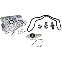 3-Piece Kit Timing Belt Kit, Water Pump Driven By Timing Belt; Interference Engine, Water Pump Included, 3.5L 6Cyl,  Includes (1) Oil Pump, (1) Timing Belt Kit, and (1) Water Pump