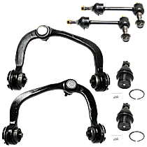 6-Piece Kit Front, Driver and Passenger Side, Upper and Lower Suspension Kit, Four Wheel Drive, Thru 11/28/04,  Includes (2) Ball Joint, (2) Control Arm, and (2) Sway Bar Link