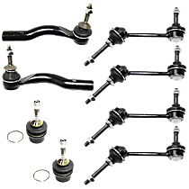 8-Piece Kit, Front Suspension Kit, Includes Ball Joint, Sway Bar Link, And Tie Rod End