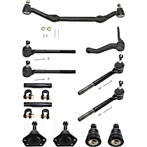 12-Piece Kit Front Suspension Kit, RWD, includes (4) Ball Joint, (1) Center Link, (1) Idler Arm, (2) Tie Rod Adjusting Sleeve, and (4) Tie Rod End