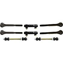 8-Piece Kit Front, Driver and Passenger Side Suspension, includes Sway Bar Link, Tie Rod Adjusting Sleeve, and Tie Rod End