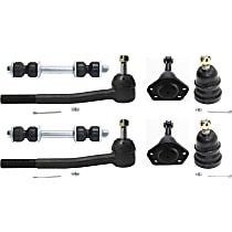 8-Piece Kit Front, Driver and Passenger Side Suspension, includes Ball Joint, Sway Bar Link, and Tie Rod End