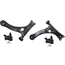 4-Piece Kit Front, Driver and Passenger Side, Lower Control Arm Kit, includes (2) Ball Joint and (2) Control Arm