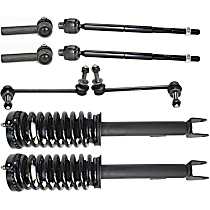 8-Piece Kit Front, Driver and Passenger Side Suspension Kit, includes (2) Loaded Strut, (2) Sway Bar Link, and (4) Tie Rod End