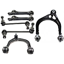 Front, Driver and Passenger Side, Upper and Lower Control Arm Kit, Rear Wheel Drive, For Models Without Touring Suspension, includes Sway Bar Links