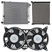 3-Piece Kit A/C Condenser, includes (1) A/C Condenser, (1) Cooling Fan Assembly and (1) Radiator, 3.6L/4.6L Eng., 6 and 8 Cyl.