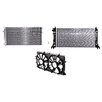 3-Piece Kit A/C Condenser, includes (1) A/C Condenser, (1) Cooling Fan Assembly and (1) Radiator, 5.3L/6.2L Eng., 8 Cyl.