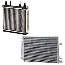 2-Piece Kit A/C Condenser, 8 Cyl 6.2L, includes (1) A/C Condenser and (1) Radiator
