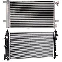 2-Piece Kit A/C Condenser, includes (1) A/C Condenser and (1) Radiator, 2.0L/2.4L Eng., 4 Cyl.