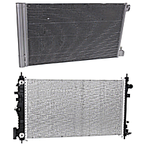 2-Piece Kit A/C Condenser, includes (1) A/C Condenser and (1) Radiator, 2.0L Eng., 4 Cyl.