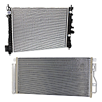 2-Piece Kit A/C Condenser, Engine Designation: LUV, 1.4L 4Cyl,  Includes (1) A/C Condenser and (1) Radiator
