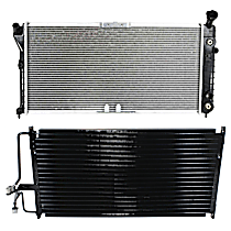 2-Piece Kit A/C Condenser, 3.8L 6Cyl,  Includes (1) A/C Condenser and (1) Radiator