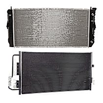 2-Piece Kit A/C Condenser, includes (1) A/C Condenser and (1) Radiator, 3.8L Eng., 6 Cyl.