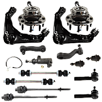 15-Piece Kit Front Suspension Kit, 4WD, With 8 Stud Hub, 18 mm. Thread at Centerlink, Press-In Type, With 3 Groove Spline