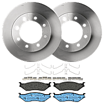 KIT-072924-1403 Front Brake Disc and Pad Kit, Plain Surface 8 Lugs Semi-metallic