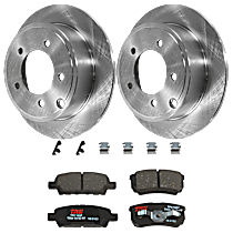 Rear Brake Disc and Pad Kit, Plain Surface, 5 Lugs, Ceramic, 262mm Rear Disc, Code BRF