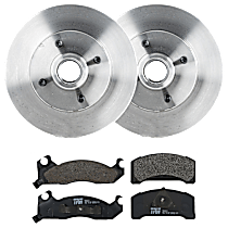 KIT-072924-1753 Front Brake Disc and Pad Kit, Plain Surface 4 Lugs Semi-Metallic
