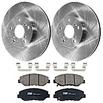 TRW Front Brake Disc and Pad Kit, Plain Surface, 5 Lugs, Ceramic