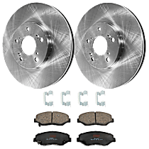 TRW Front Brake Disc and Pad Kit, Plain Surface, 5 Lugs, Ceramic