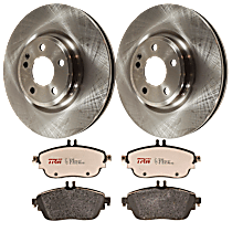 KIT-072924-2353 Front Brake Disc and Pad Kit, Plain Surface 5 Lugs Ceramic