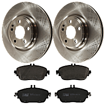 KIT-072924-2354 Front Brake Disc and Pad Kit, Plain Surface 5 Lugs Semi-metallic