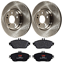 KIT-072924-2355 Front Brake Disc and Pad Kit, Plain Surface 5 Lugs Semi-metallic