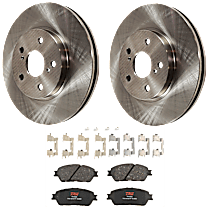 KIT-072924-2679 Front Brake Disc and Pad Kit, Plain Surface 5 Lugs Ceramic