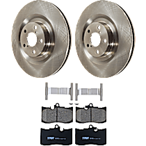 KIT-072924-2690 Front Brake Disc and Pad Kit, Plain Surface 5 Lugs Ceramic