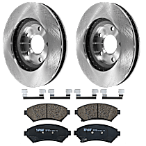 KIT-072924-27 Front Brake Disc and Pad Kit, Plain Surface 5 Lugs Ceramic