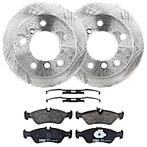 KIT-072924-3024 Rear Brake Disc and Pad Kit, Plain Surface 5 Lugs Semi-Metallic