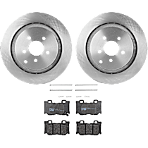 Rear Brake Disc and Pad Kit, Plain Surface, 5 Lugs, Semi-Metallic, Sport Brake, Sport Package