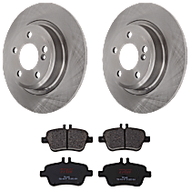 KIT-072924-3264 Rear Brake Disc and Pad Kit, Plain Surface 5 Lugs Semi-metallic