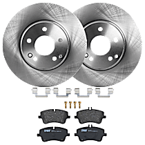 KIT-072924-3713 Front Brake Disc and Pad Kit, Plain Surface 5 Lugs Semi-metallic