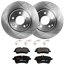 KIT-072924-3715 Front Brake Disc and Pad Kit, Plain Surface 5 Lugs Semi-metallic