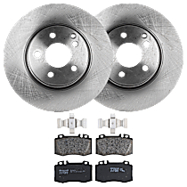 KIT-072924-3803 Front Brake Disc and Pad Kit, Plain Surface 5 Lugs Semi-metallic
