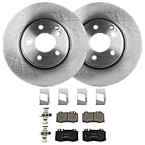 KIT-072924-3804 Front Brake Disc and Pad Kit, Plain Surface 5 Lugs Semi-metallic