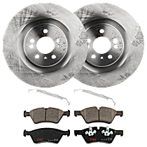 KIT-072924-3850 Front Brake Disc and Pad Kit, Plain Surface 5 Lugs Semi-metallic